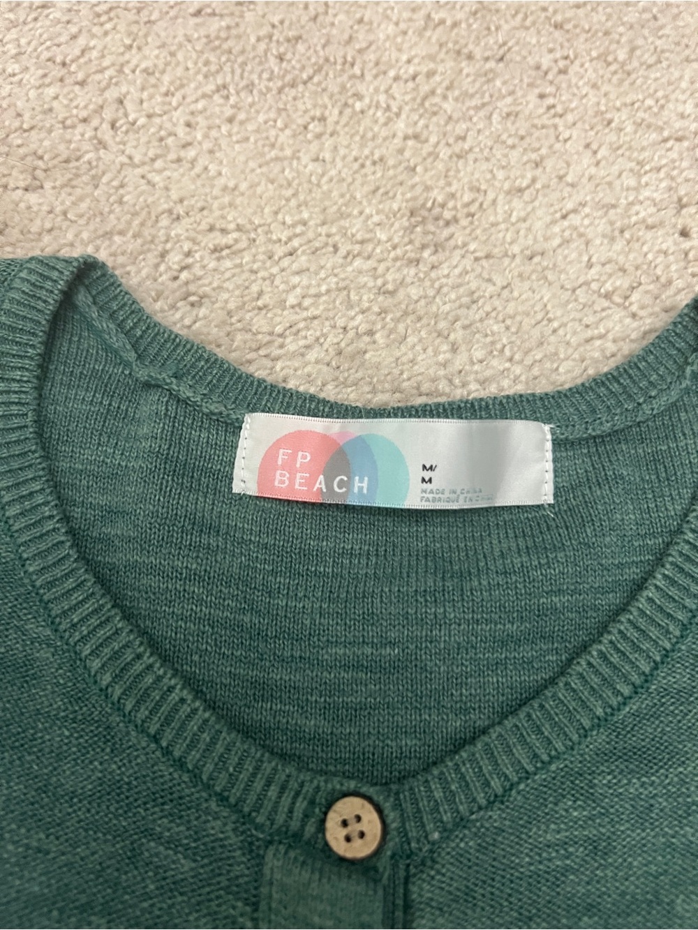 Free People Beach Dark Teal Linen-Blend Long Sleeve Maxi Dress - Picture 3 of 6